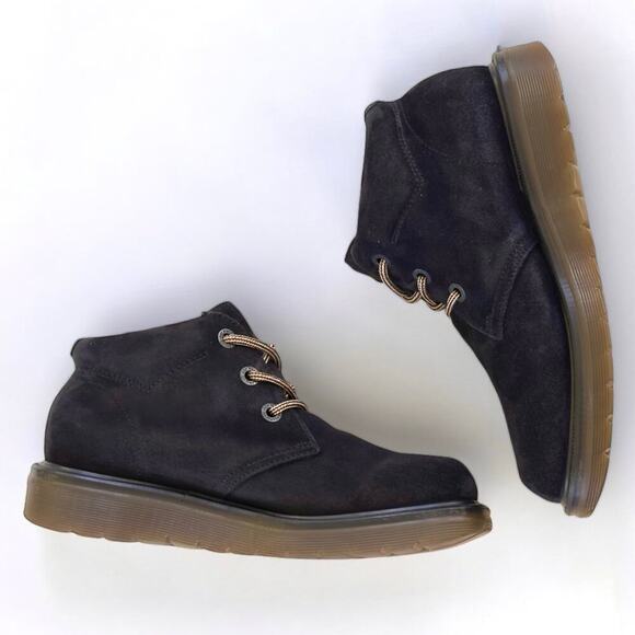 Vintage Dr Martens UK7 Navy Blue Suede England MIE 90s Y2K Boots Leather Chunky main image 10